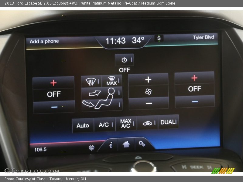 White Platinum Metallic Tri-Coat / Medium Light Stone 2013 Ford Escape SE 2.0L EcoBoost 4WD