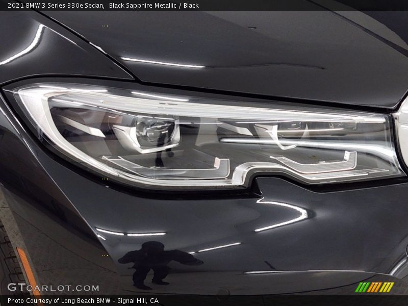 Black Sapphire Metallic / Black 2021 BMW 3 Series 330e Sedan