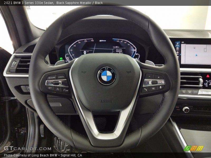 Black Sapphire Metallic / Black 2021 BMW 3 Series 330e Sedan