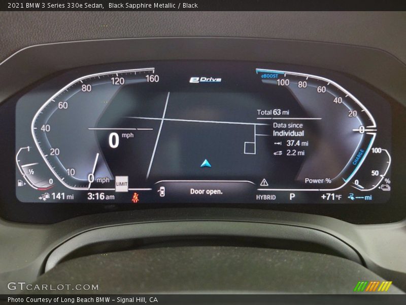 Black Sapphire Metallic / Black 2021 BMW 3 Series 330e Sedan