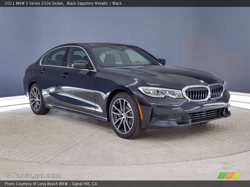 Black Sapphire Metallic / Black 2021 BMW 3 Series 330e Sedan
