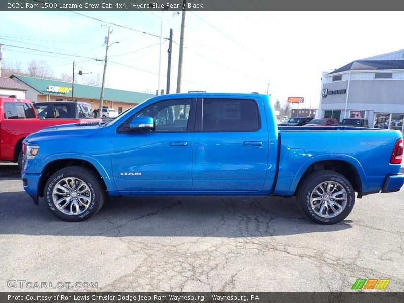 Hydro Blue Pearl / Black 2021 Ram 1500 Laramie Crew Cab 4x4