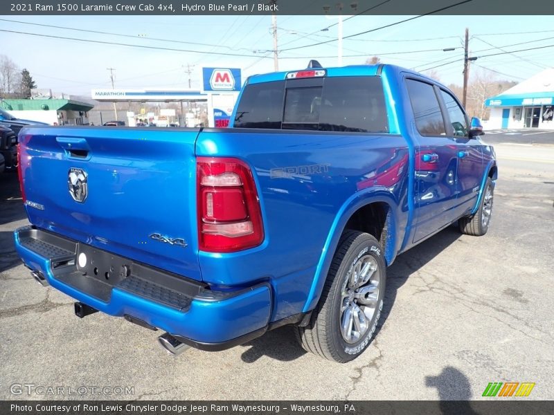 Hydro Blue Pearl / Black 2021 Ram 1500 Laramie Crew Cab 4x4