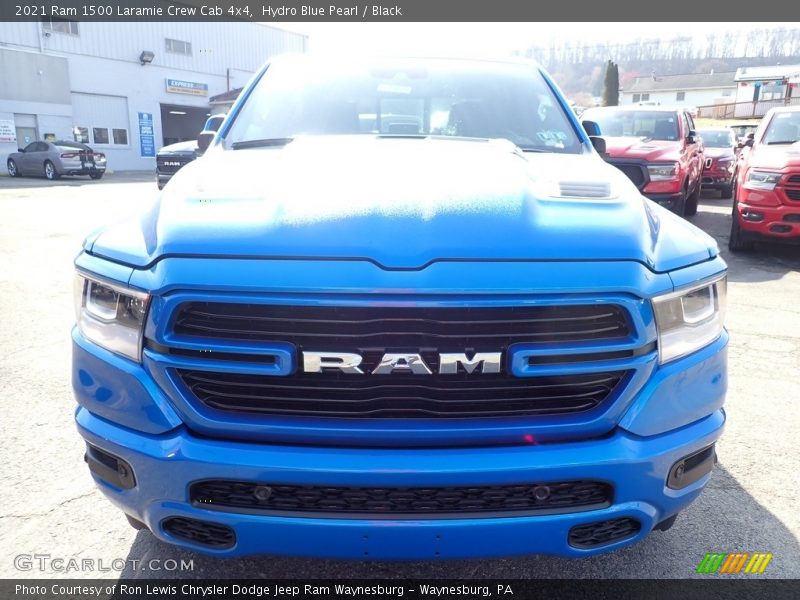 Hydro Blue Pearl / Black 2021 Ram 1500 Laramie Crew Cab 4x4