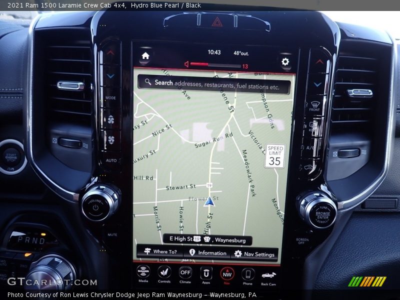 Hydro Blue Pearl / Black 2021 Ram 1500 Laramie Crew Cab 4x4