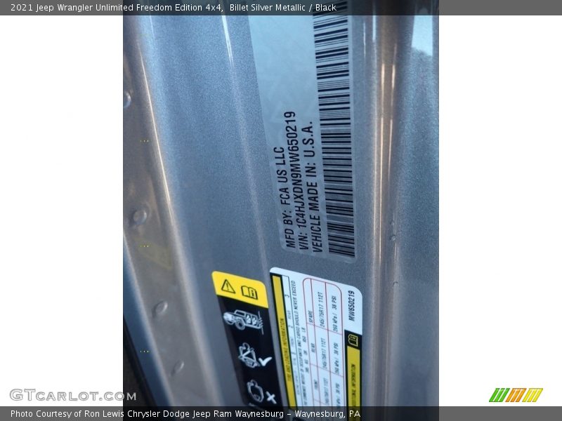 Billet Silver Metallic / Black 2021 Jeep Wrangler Unlimited Freedom Edition 4x4