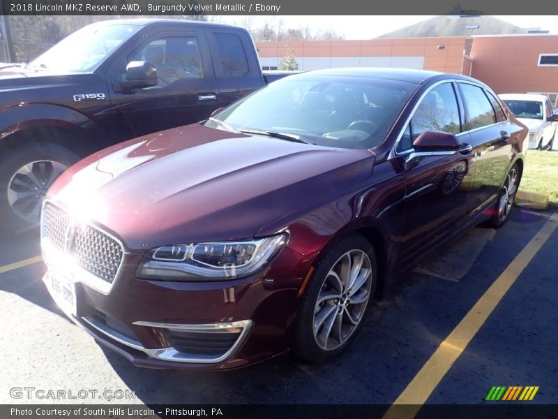 Burgundy Velvet Metallic / Ebony 2018 Lincoln MKZ Reserve AWD
