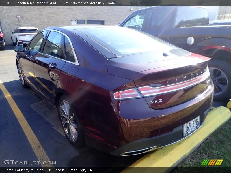 Burgundy Velvet Metallic / Ebony 2018 Lincoln MKZ Reserve AWD