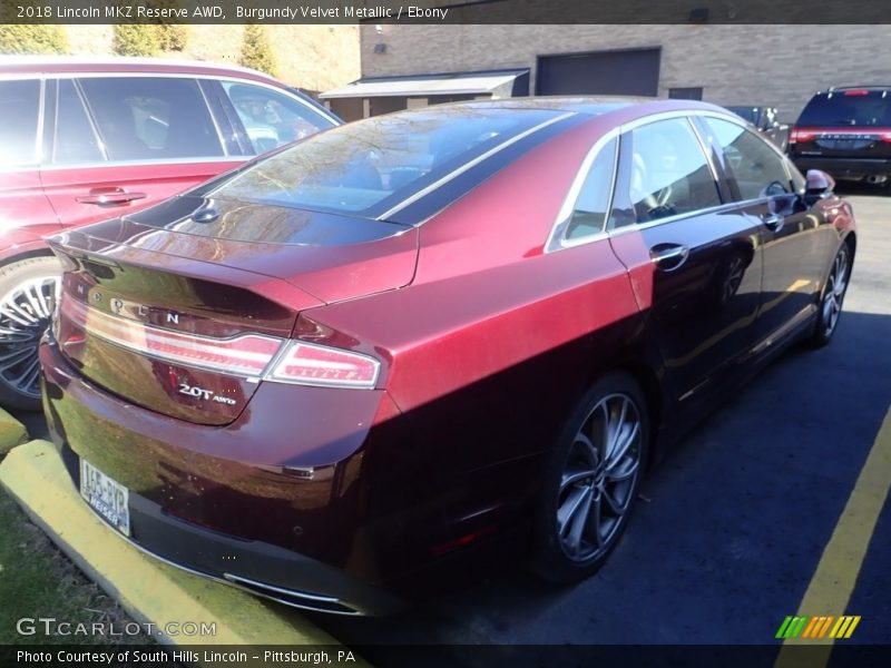 Burgundy Velvet Metallic / Ebony 2018 Lincoln MKZ Reserve AWD