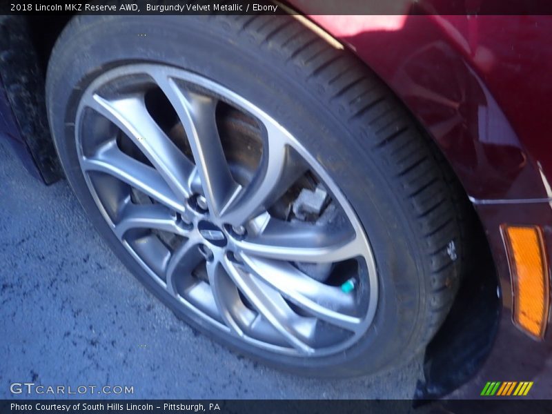 Burgundy Velvet Metallic / Ebony 2018 Lincoln MKZ Reserve AWD