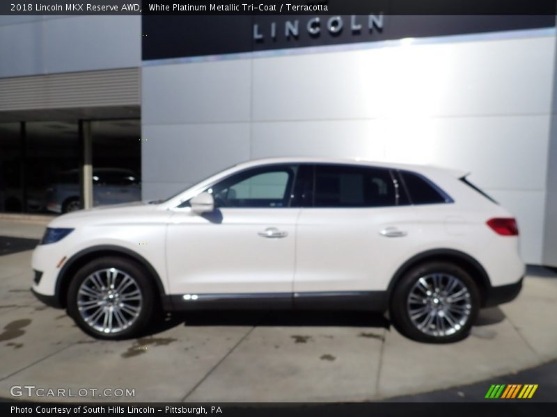 White Platinum Metallic Tri-Coat / Terracotta 2018 Lincoln MKX Reserve AWD