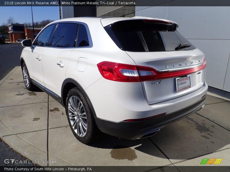 White Platinum Metallic Tri-Coat / Terracotta 2018 Lincoln MKX Reserve AWD