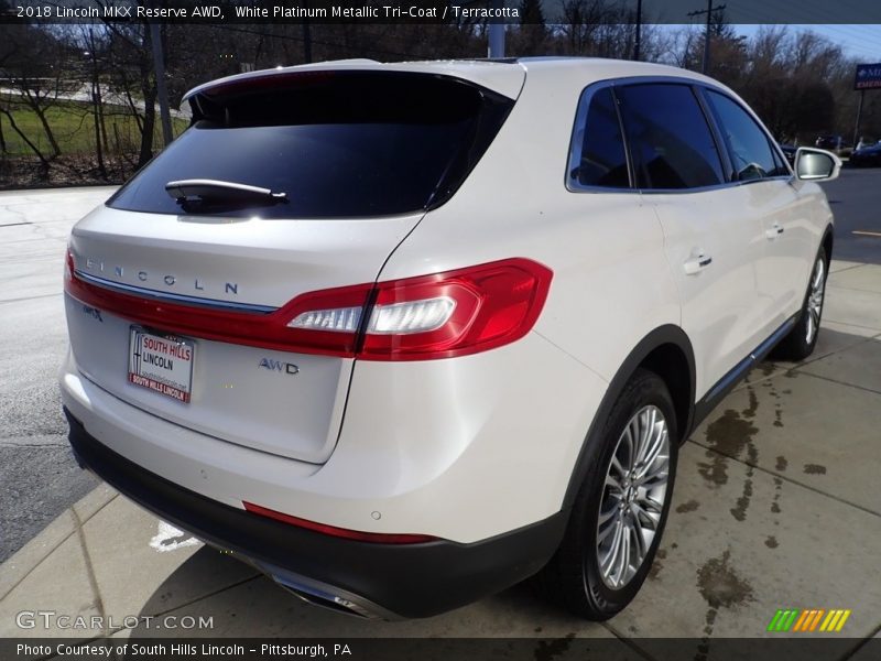 White Platinum Metallic Tri-Coat / Terracotta 2018 Lincoln MKX Reserve AWD