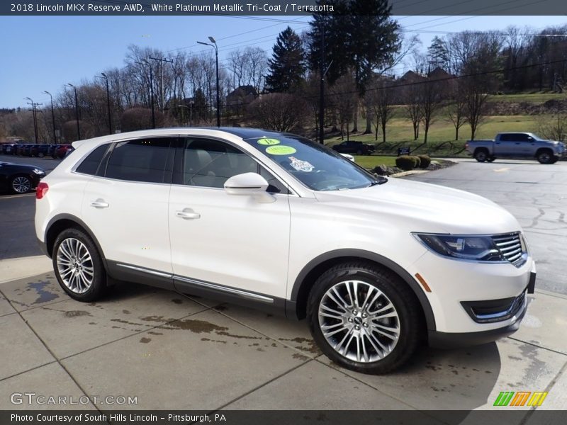White Platinum Metallic Tri-Coat / Terracotta 2018 Lincoln MKX Reserve AWD