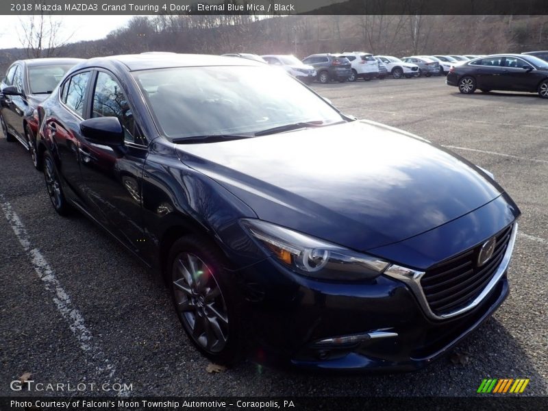 Eternal Blue Mica / Black 2018 Mazda MAZDA3 Grand Touring 4 Door