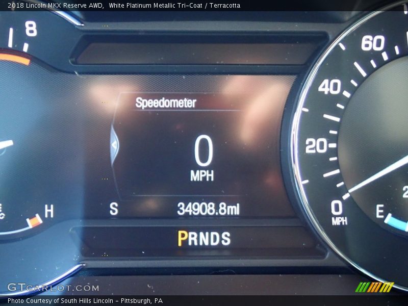 White Platinum Metallic Tri-Coat / Terracotta 2018 Lincoln MKX Reserve AWD