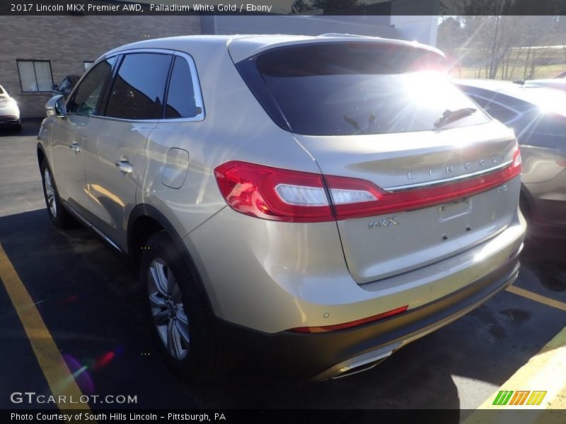 Palladium White Gold / Ebony 2017 Lincoln MKX Premier AWD