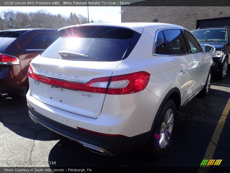 White Platinum Metallic Tri-Coat / Ebony 2018 Lincoln MKX Premiere AWD