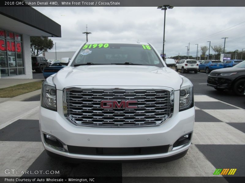 White Frost Tricoat / Cocoa/Shale 2018 GMC Yukon Denali 4WD