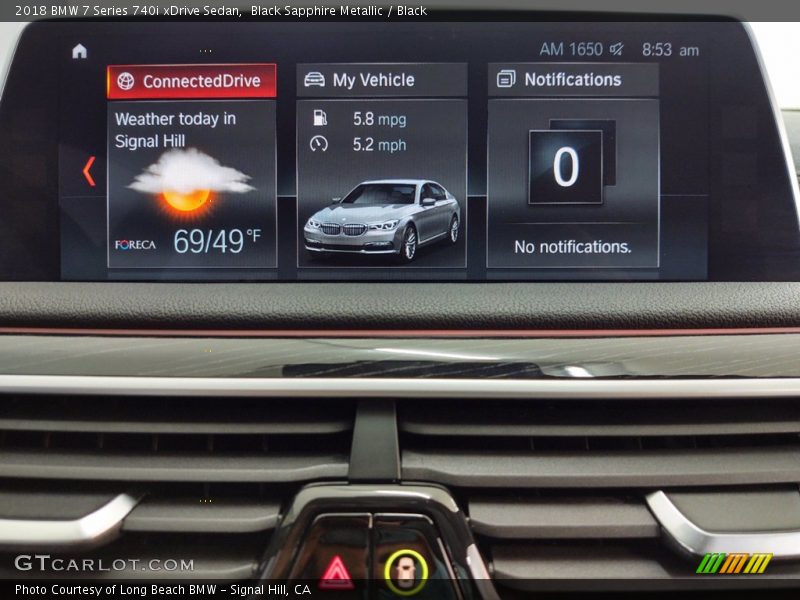 Black Sapphire Metallic / Black 2018 BMW 7 Series 740i xDrive Sedan