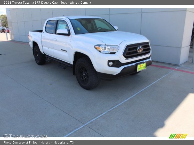 Super White / Cement 2021 Toyota Tacoma SR5 Double Cab