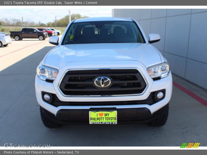 Super White / Cement 2021 Toyota Tacoma SR5 Double Cab