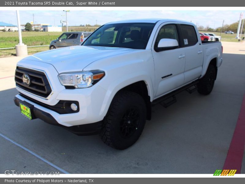 Super White / Cement 2021 Toyota Tacoma SR5 Double Cab