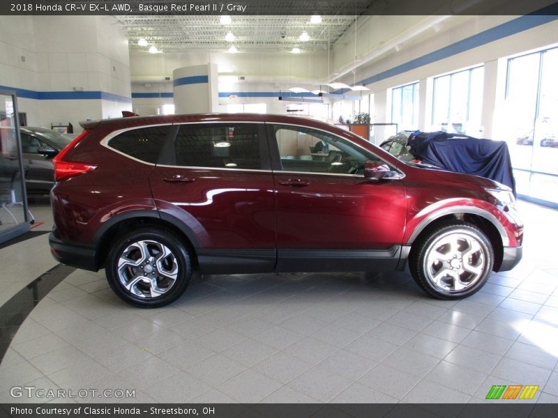 Basque Red Pearl II / Gray 2018 Honda CR-V EX-L AWD