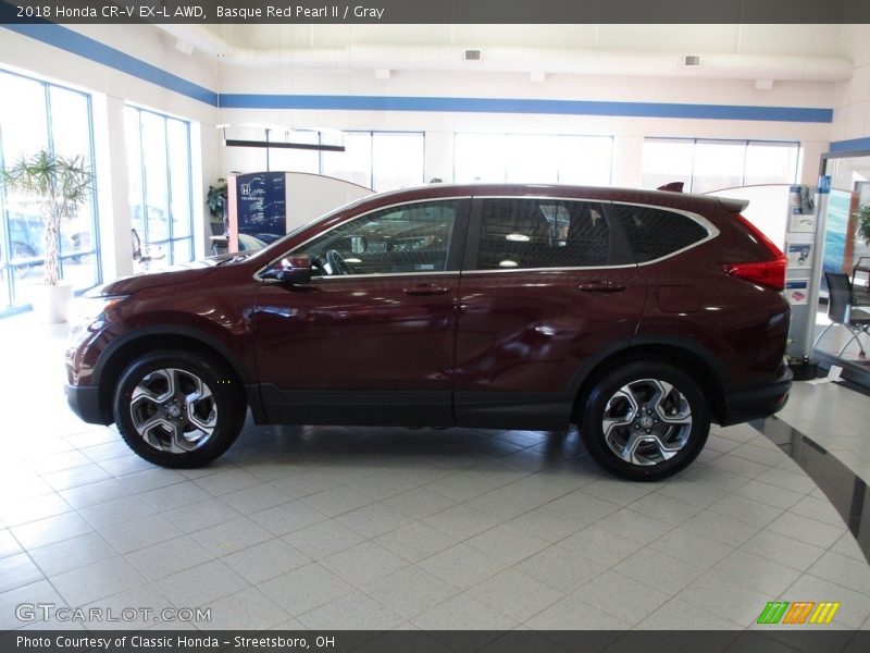 Basque Red Pearl II / Gray 2018 Honda CR-V EX-L AWD