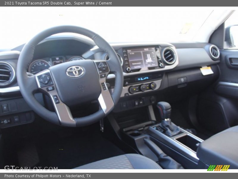 Super White / Cement 2021 Toyota Tacoma SR5 Double Cab