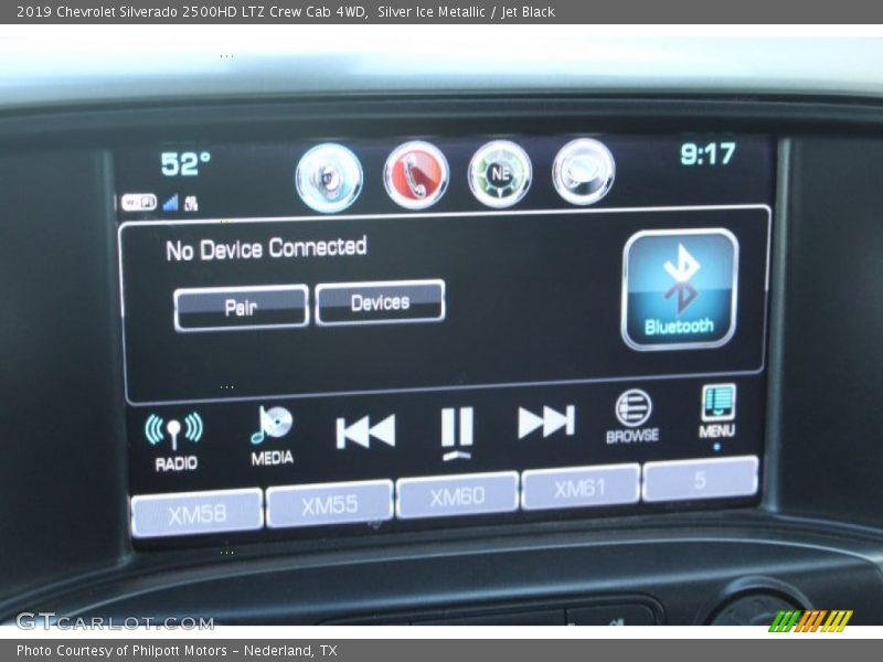 Silver Ice Metallic / Jet Black 2019 Chevrolet Silverado 2500HD LTZ Crew Cab 4WD