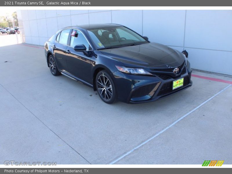 Galactic Aqua Mica / Black 2021 Toyota Camry SE