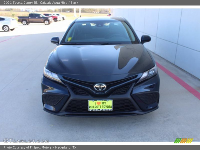 Galactic Aqua Mica / Black 2021 Toyota Camry SE