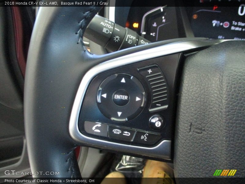 Basque Red Pearl II / Gray 2018 Honda CR-V EX-L AWD