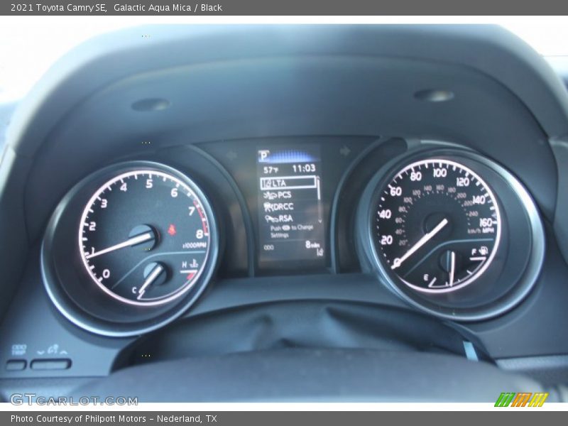 Galactic Aqua Mica / Black 2021 Toyota Camry SE