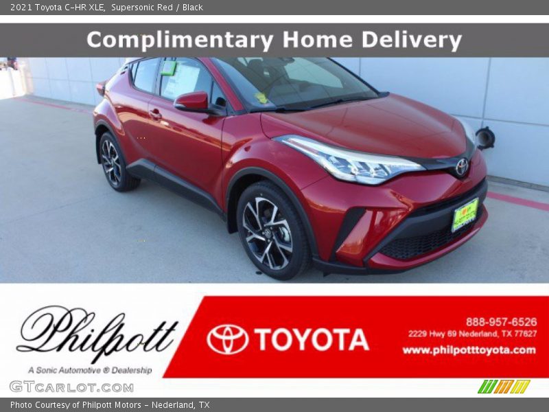 Supersonic Red / Black 2021 Toyota C-HR XLE