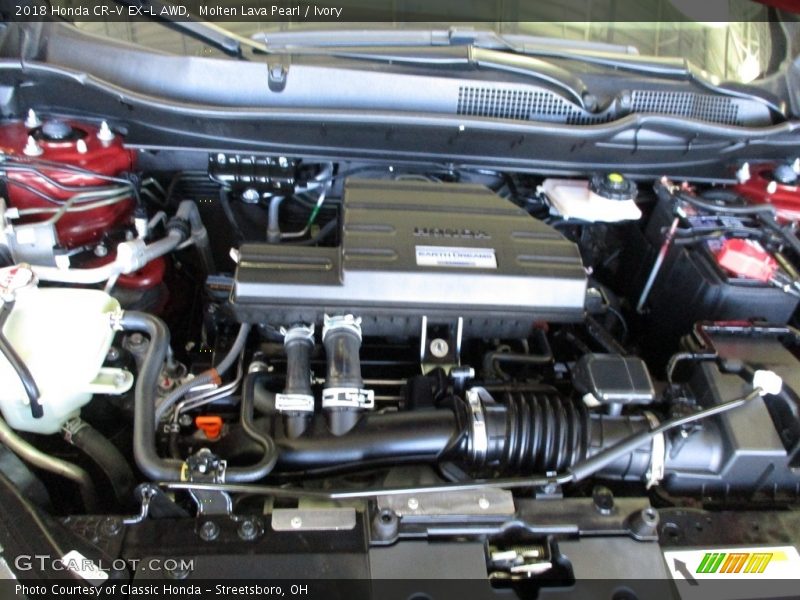 Molten Lava Pearl / Ivory 2018 Honda CR-V EX-L AWD