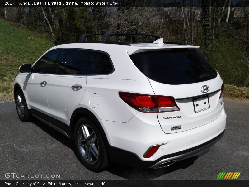 Monaco White / Gray 2017 Hyundai Santa Fe Limited Ultimate