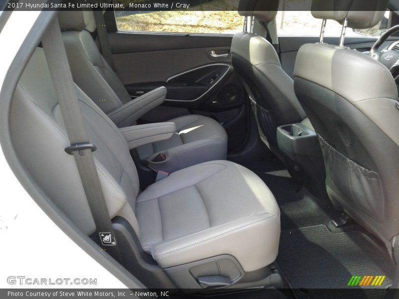 Monaco White / Gray 2017 Hyundai Santa Fe Limited Ultimate