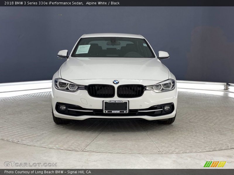 Alpine White / Black 2018 BMW 3 Series 330e iPerformance Sedan