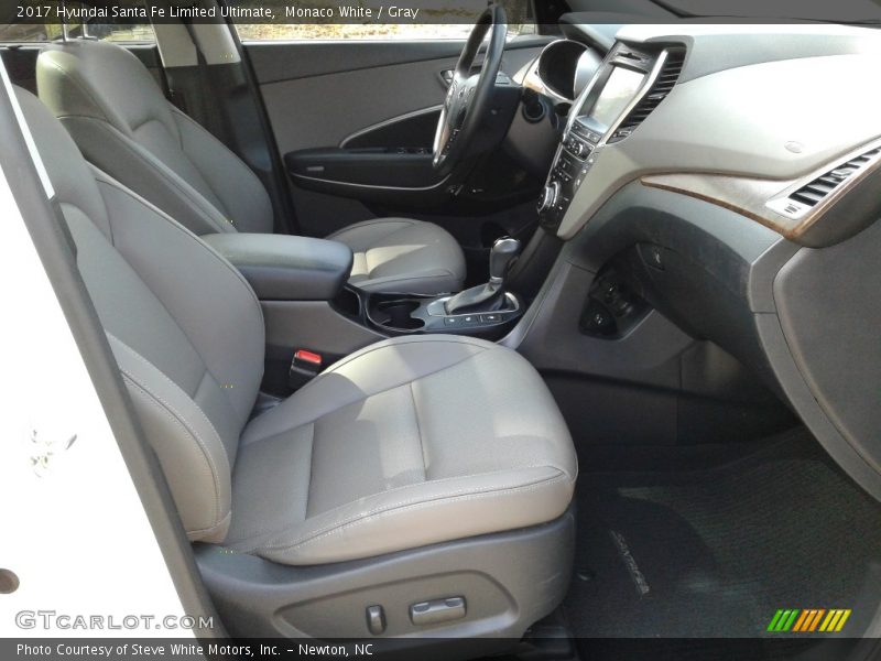 Monaco White / Gray 2017 Hyundai Santa Fe Limited Ultimate