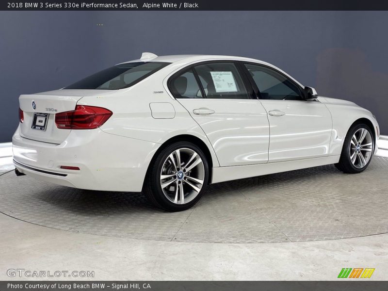 Alpine White / Black 2018 BMW 3 Series 330e iPerformance Sedan