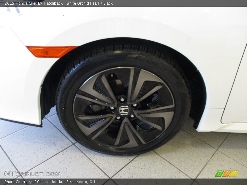 White Orchid Pearl / Black 2019 Honda Civic EX Hatchback