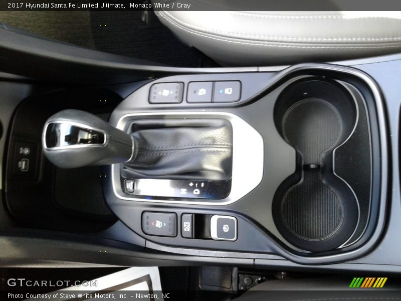Monaco White / Gray 2017 Hyundai Santa Fe Limited Ultimate