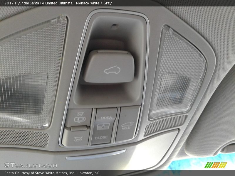 Monaco White / Gray 2017 Hyundai Santa Fe Limited Ultimate
