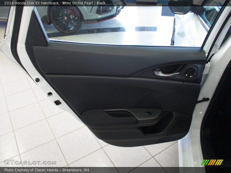 White Orchid Pearl / Black 2019 Honda Civic EX Hatchback