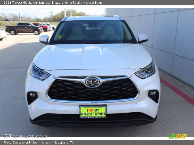 Blizzard White Pearl / Harvest Beige 2021 Toyota Highlander Limited