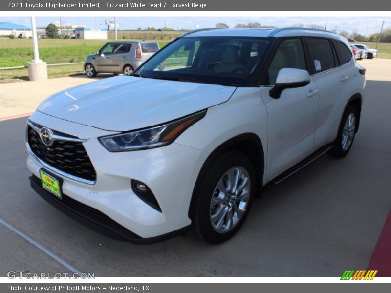 Blizzard White Pearl / Harvest Beige 2021 Toyota Highlander Limited