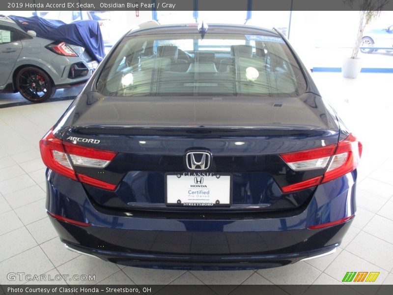 Obsidian Blue Pearl / Gray 2019 Honda Accord EX Sedan