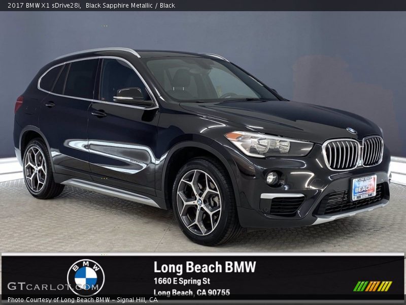 Black Sapphire Metallic / Black 2017 BMW X1 sDrive28i